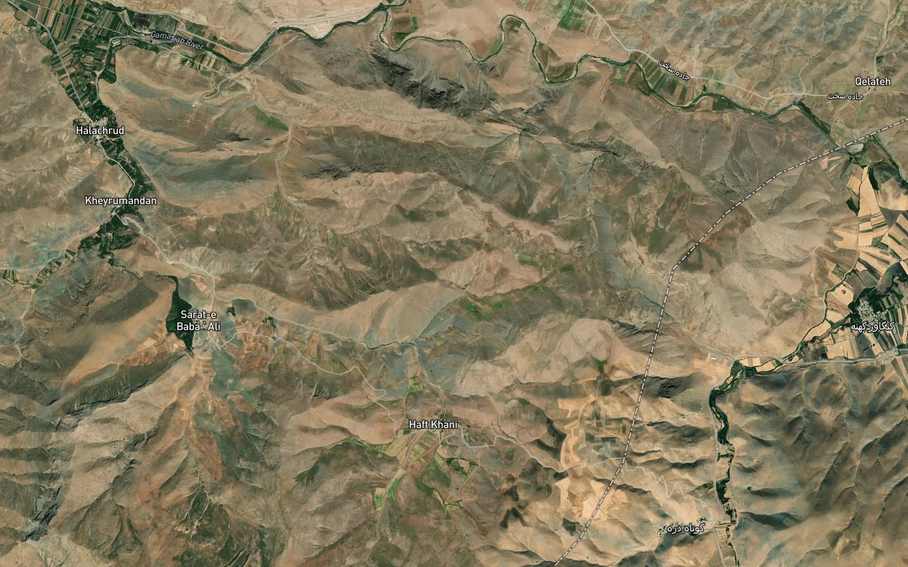 Satellite map of the Cheshmeh-ye Bakhshi
