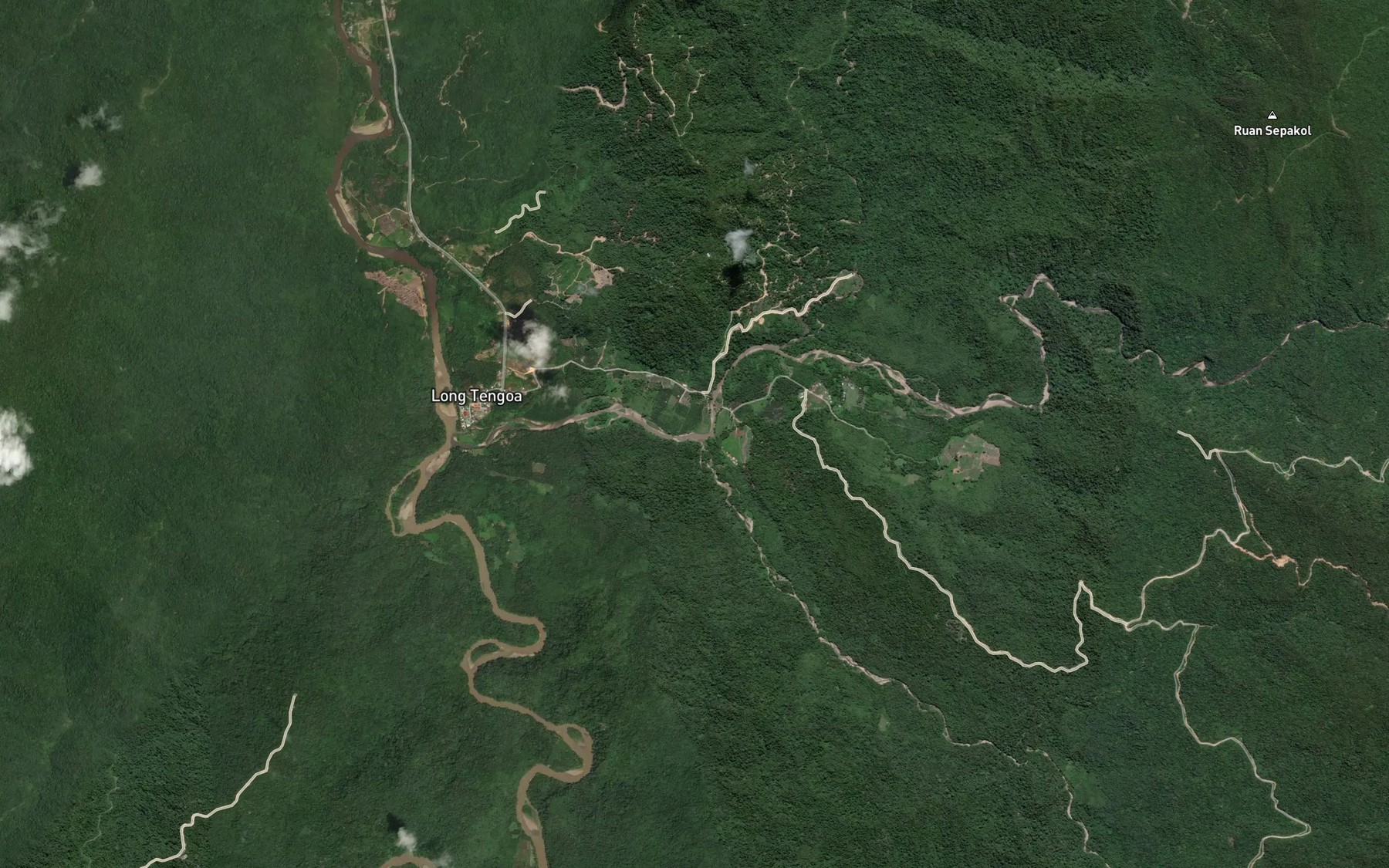 Satellite map of the Sungai Mediou