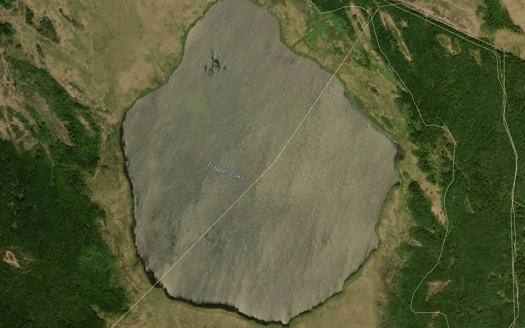 Satellite map of the Trapper Lake
