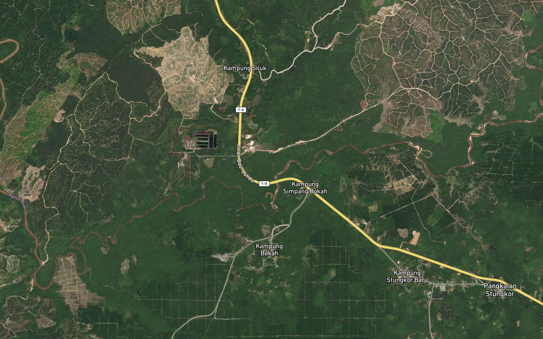 Satellite map of the Sungai Setom Lundu