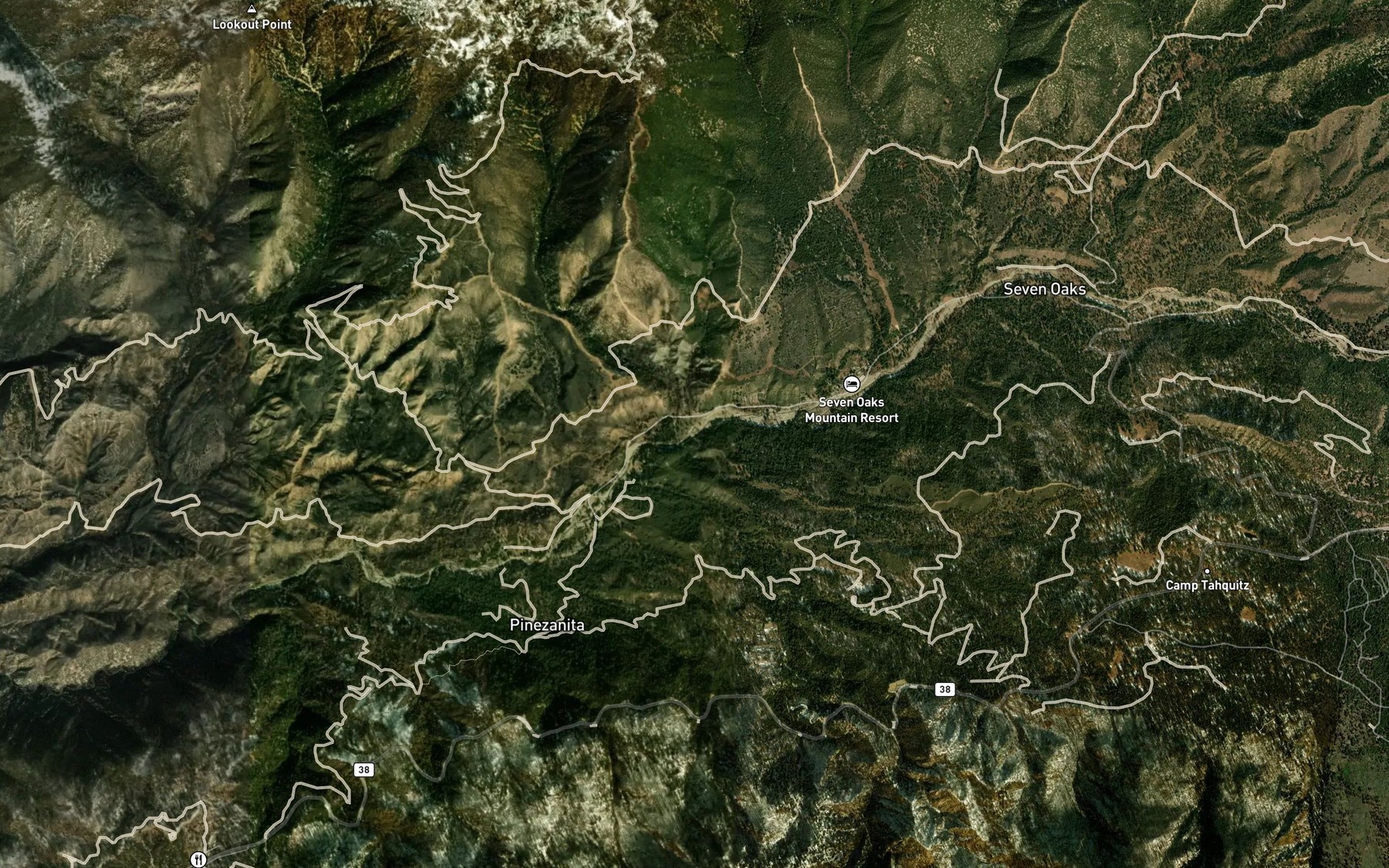 Satellite map of the Sand Creek