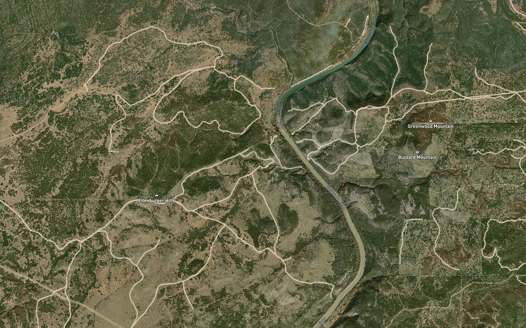 Satellite map of the Jennings Creek
