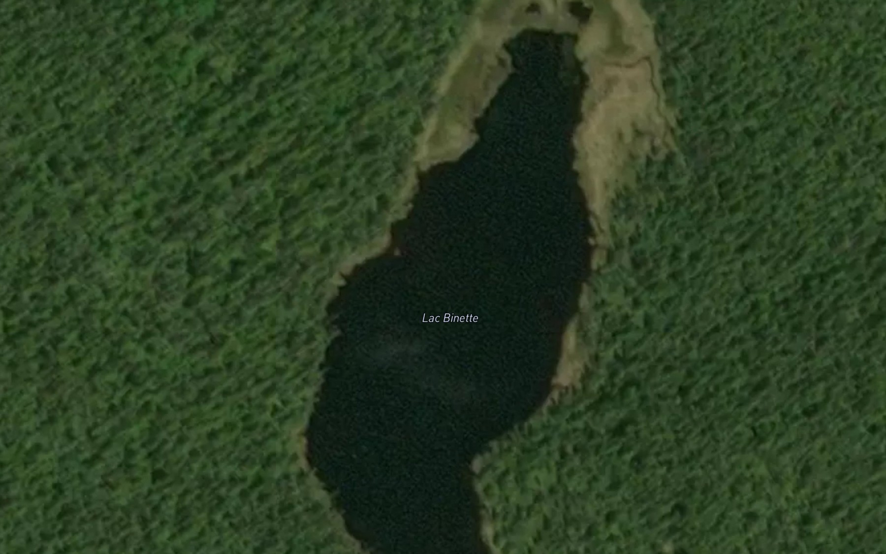 Satellite map of the Lac Binette