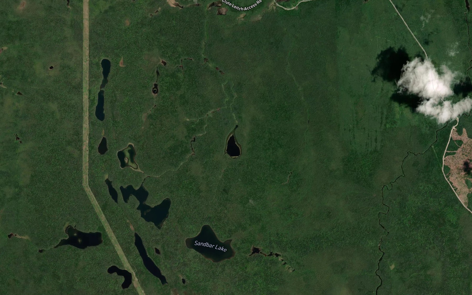 Satellite map of the Dales Lake