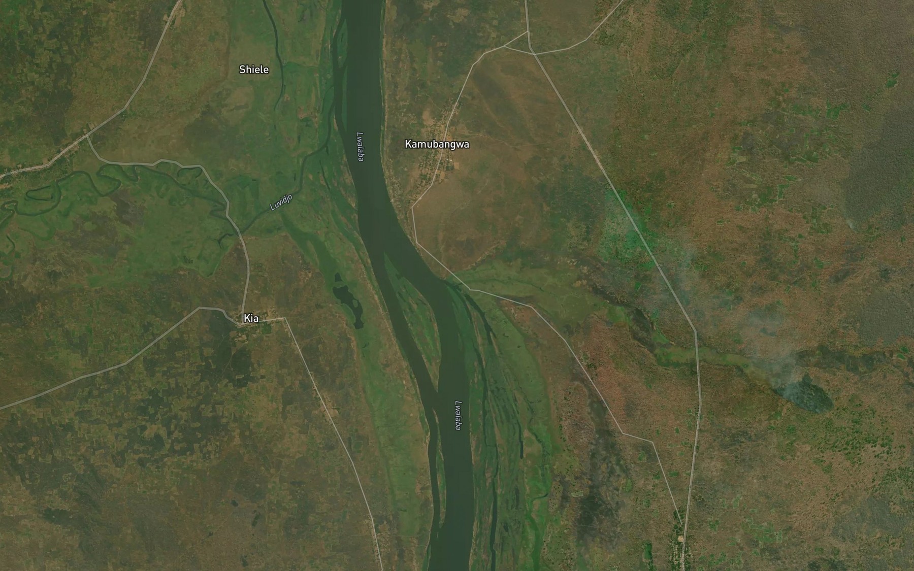 Satellite map of the Muvuma
