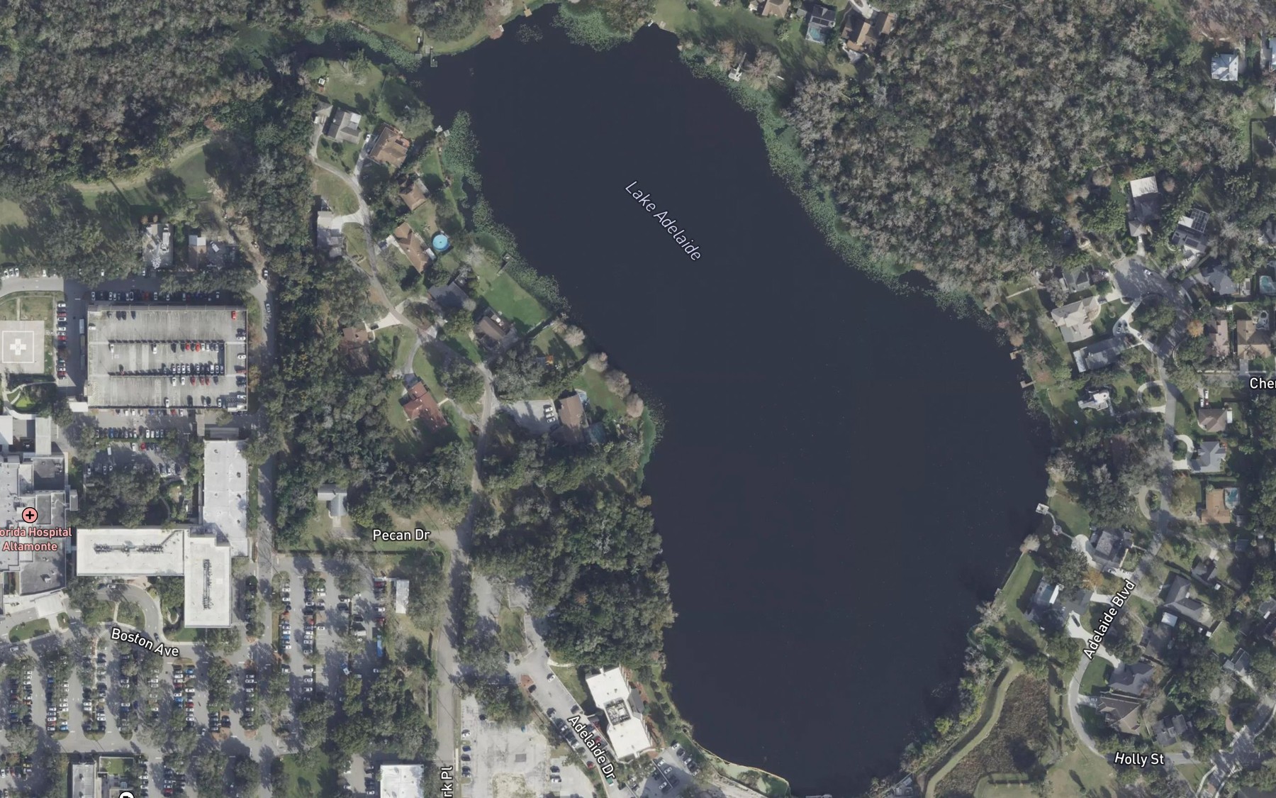 Satellite map of the Lake Adelaide