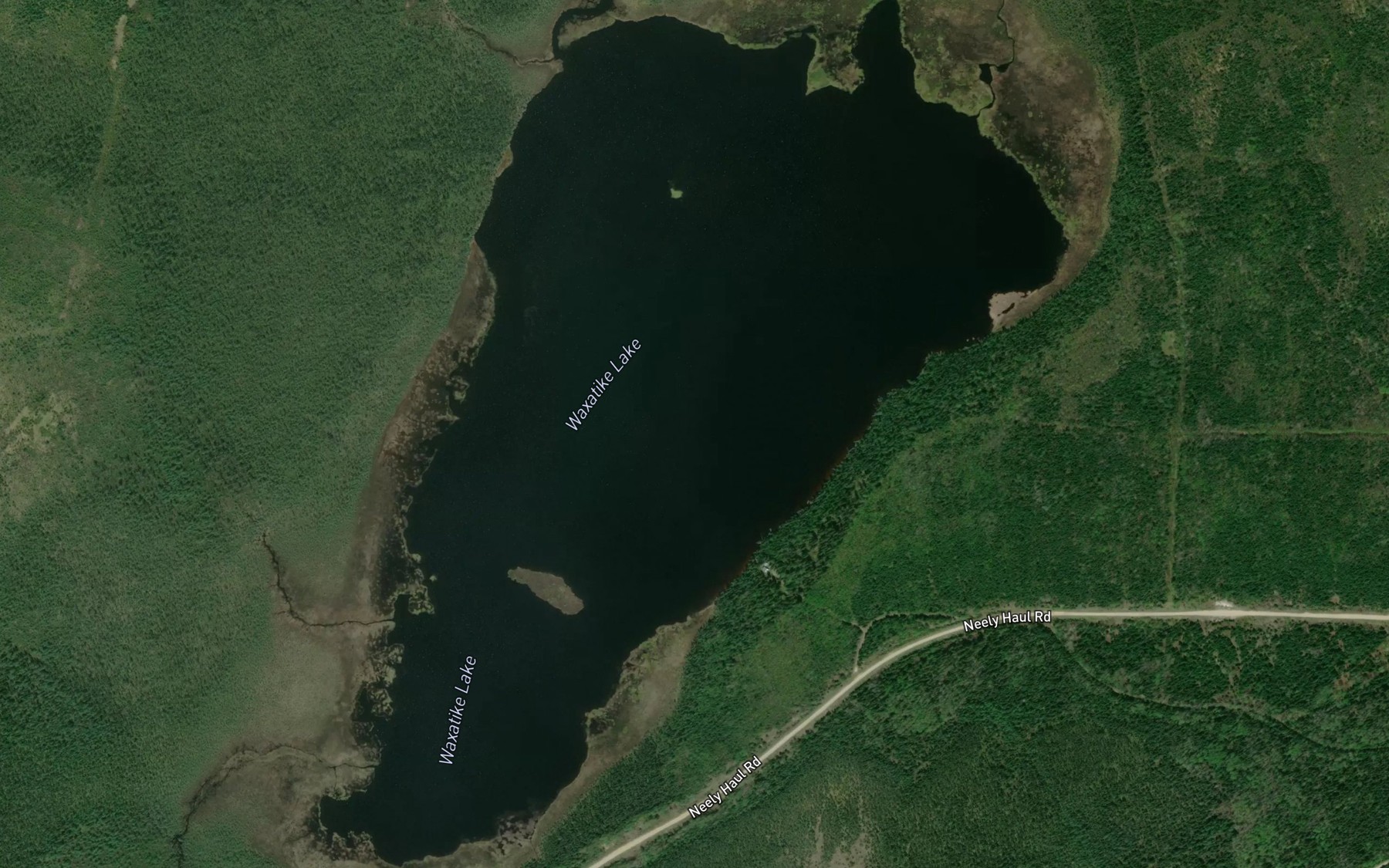 Satellite map of the Waxatike Lake