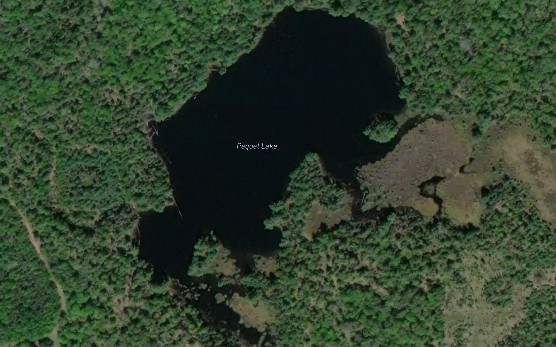 Satellite map of the Pequet Lake