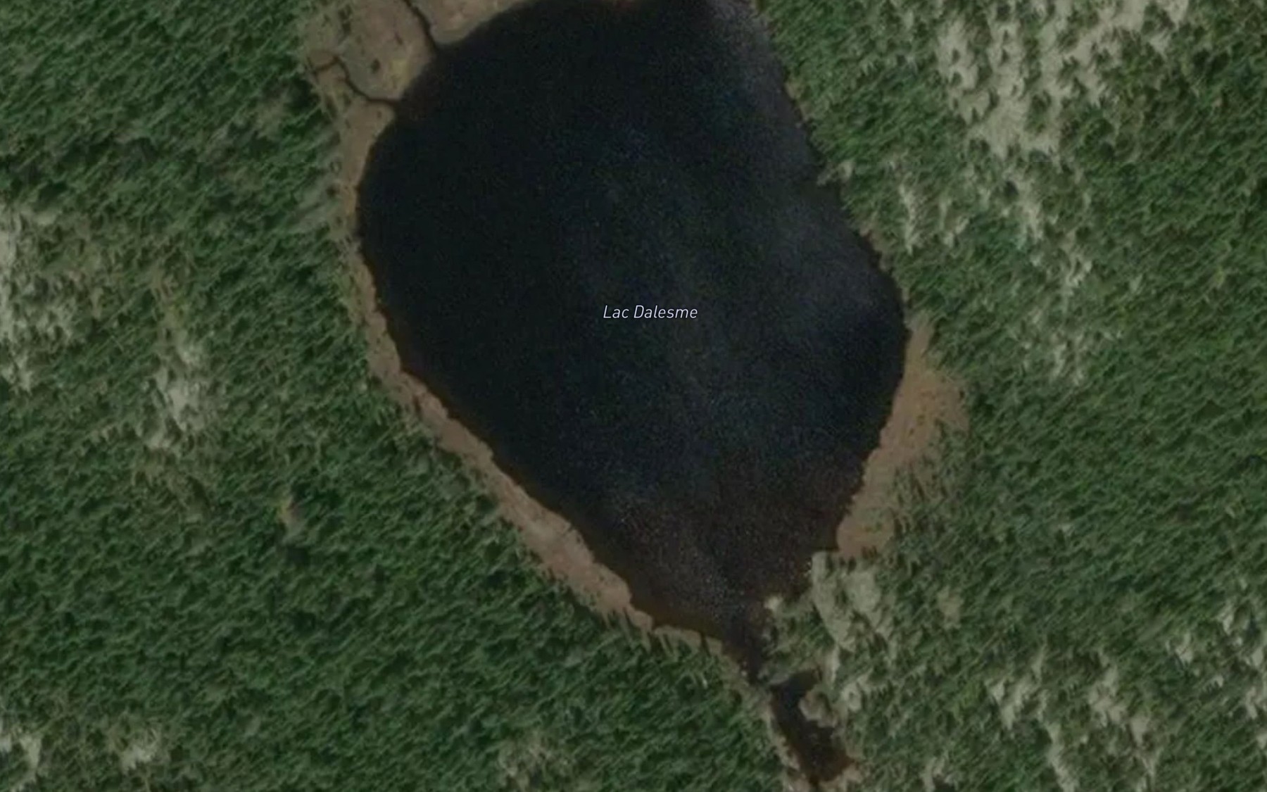 Satellite map of the Lac Dalesme
