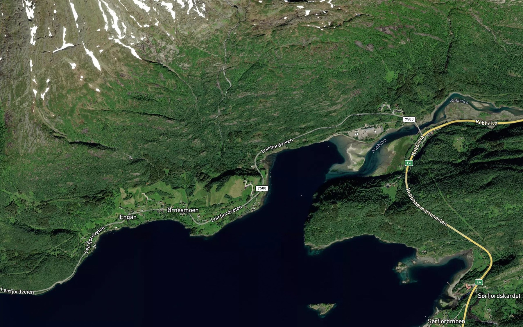 Satellite map of the Sagvika