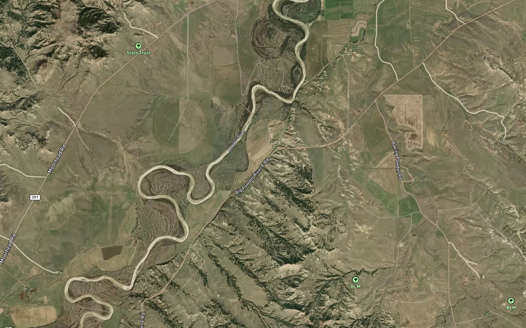 Satellite map of the Upper Daily Creek