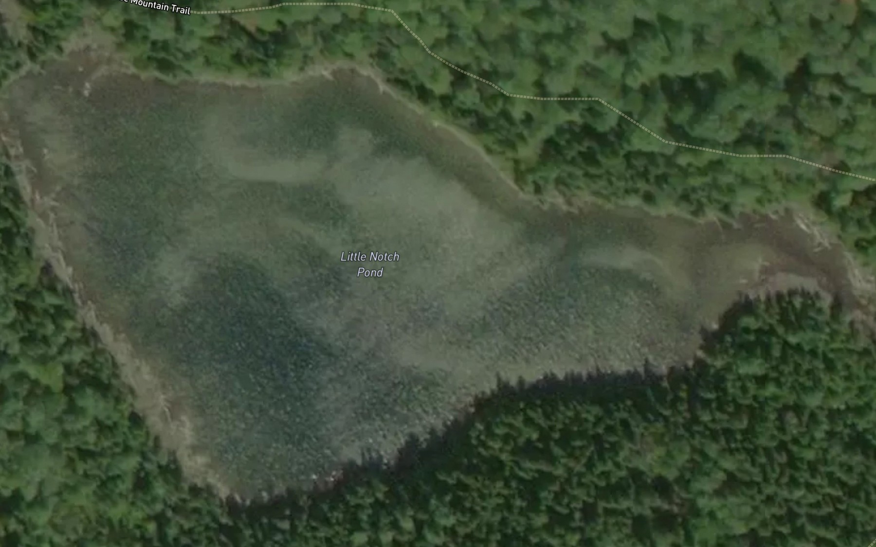 Satellite map of the Little Notch Pond