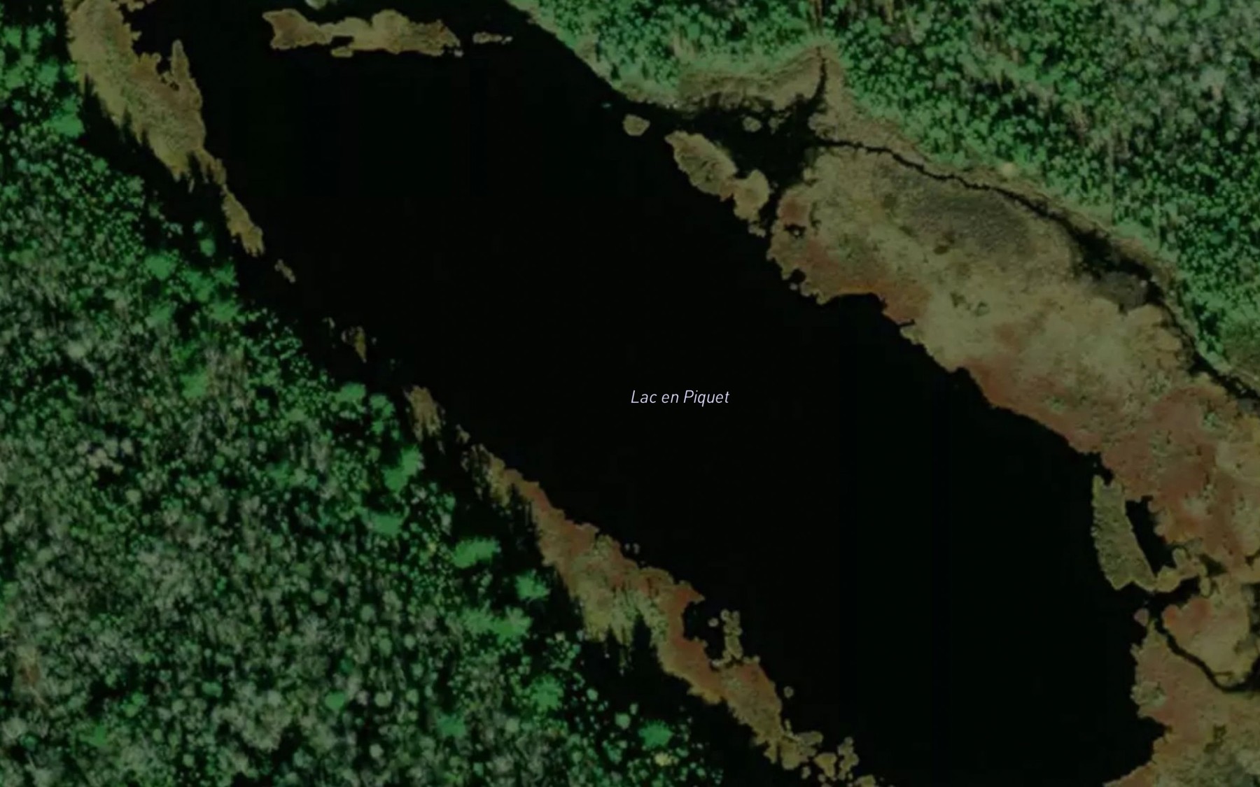 Satellite map of the Lac en Piquet