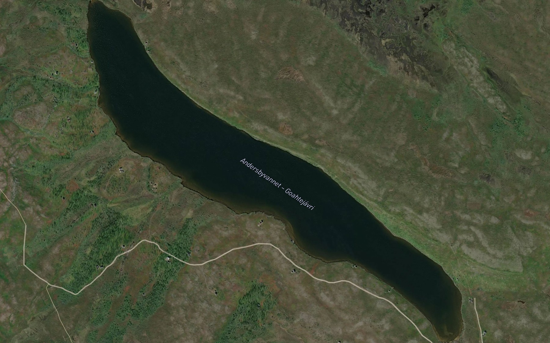 Satellite map of the Andersbyvannet