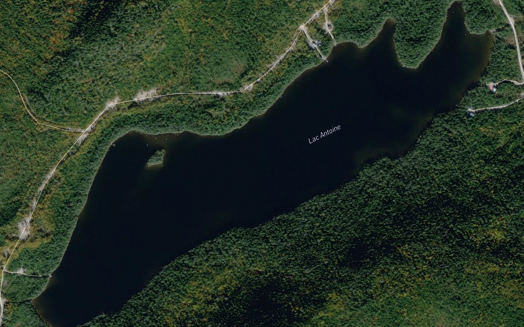 Satellite map of the Lac Antoine