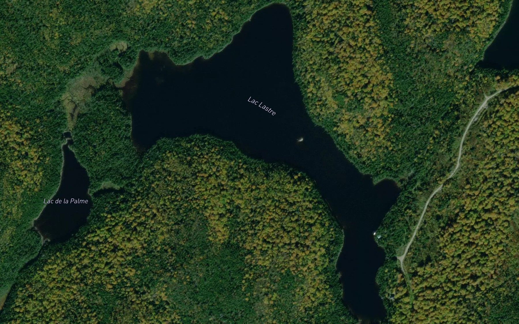 Satellite map of the Lac Lastre
