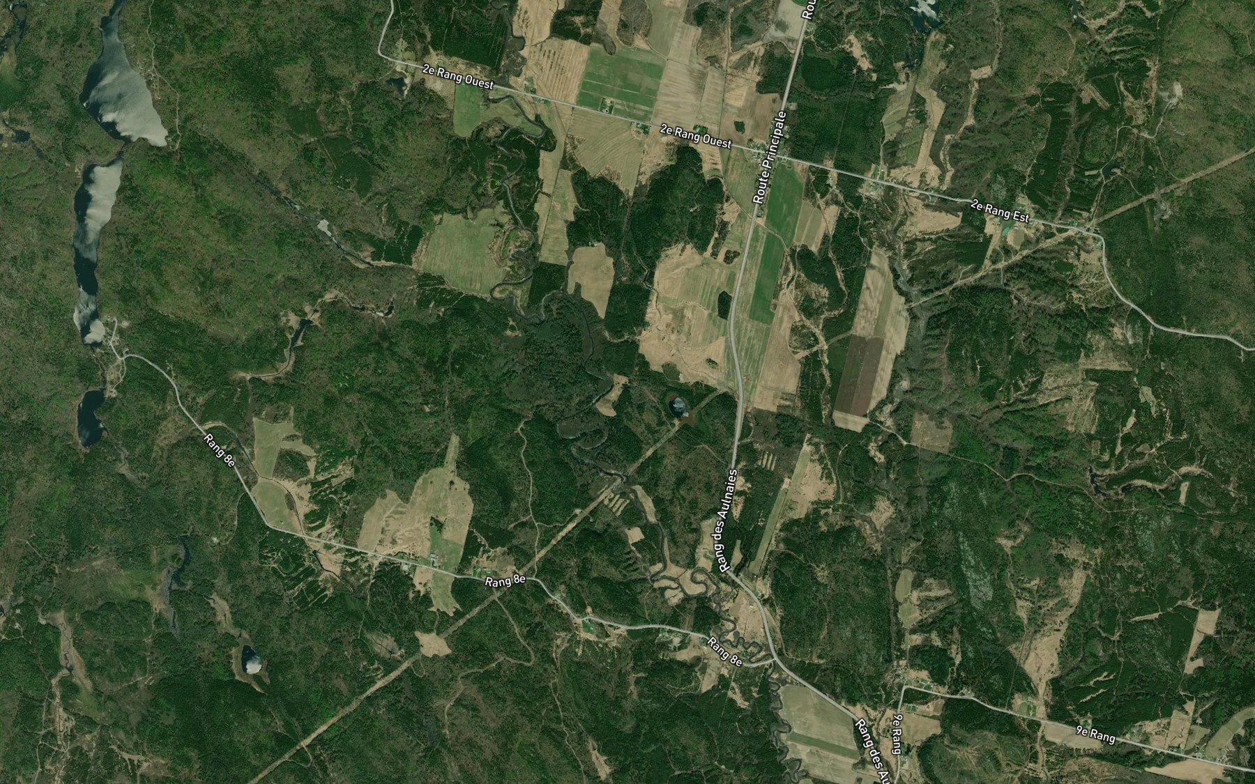 Satellite map of the Cours d'eau Therriault