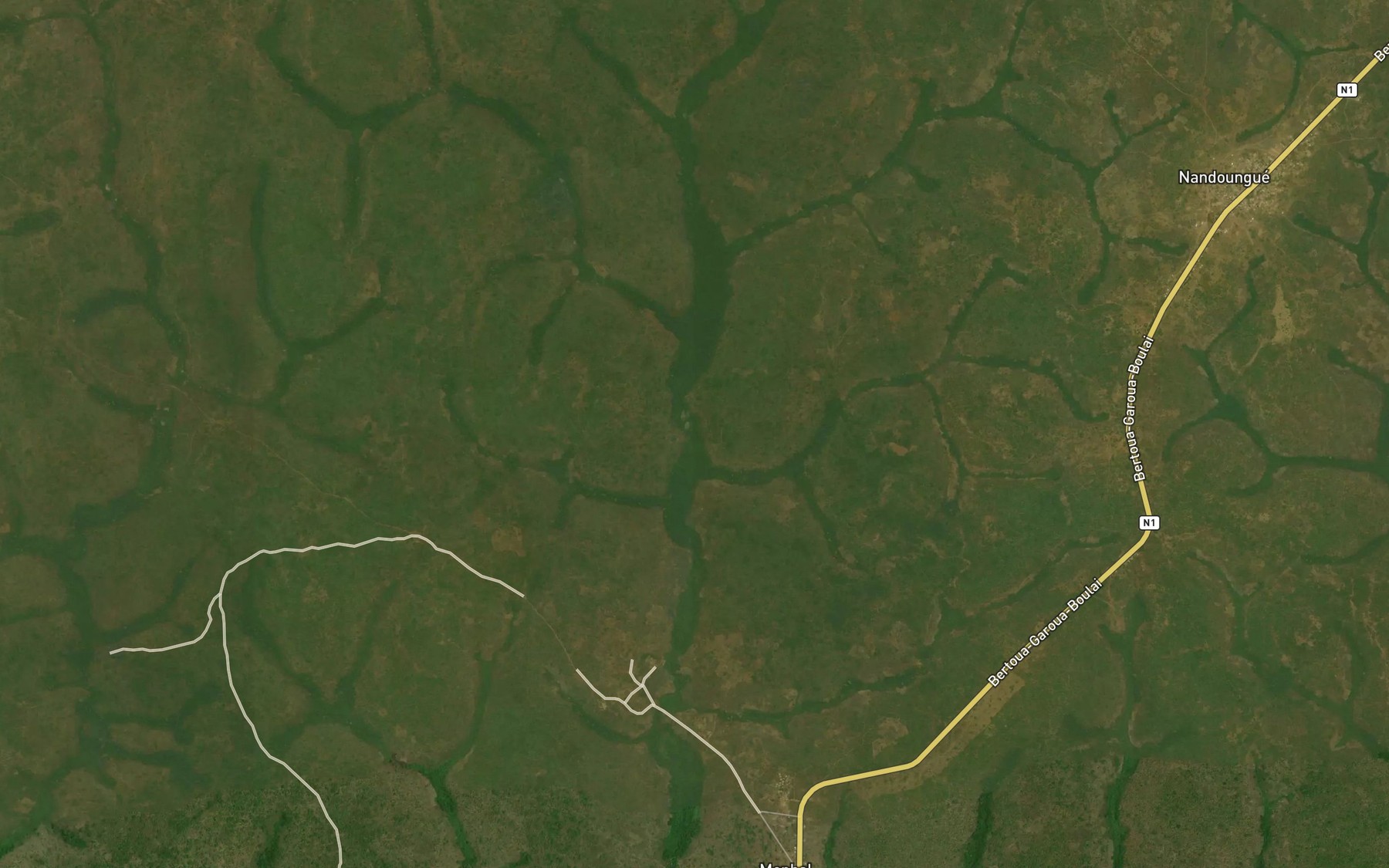 Satellite map of the Baboure