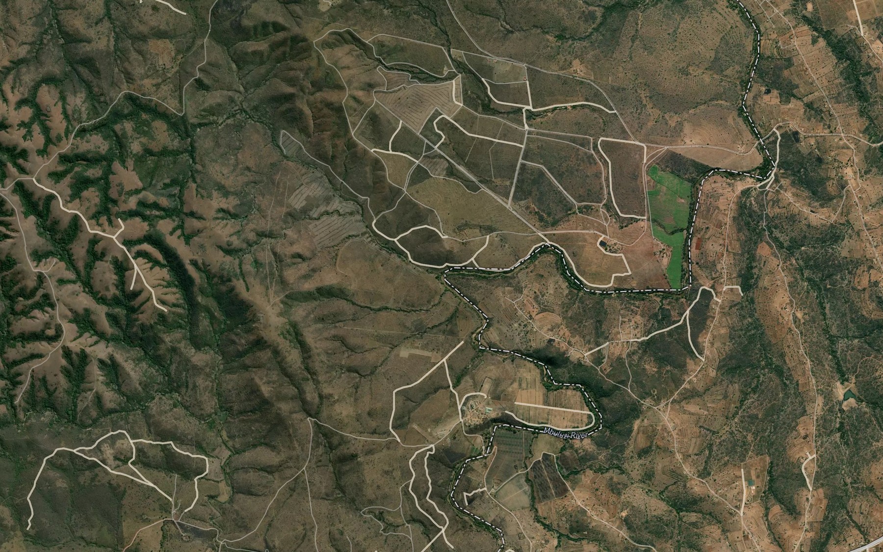 Satellite map of the Mhlangatane
