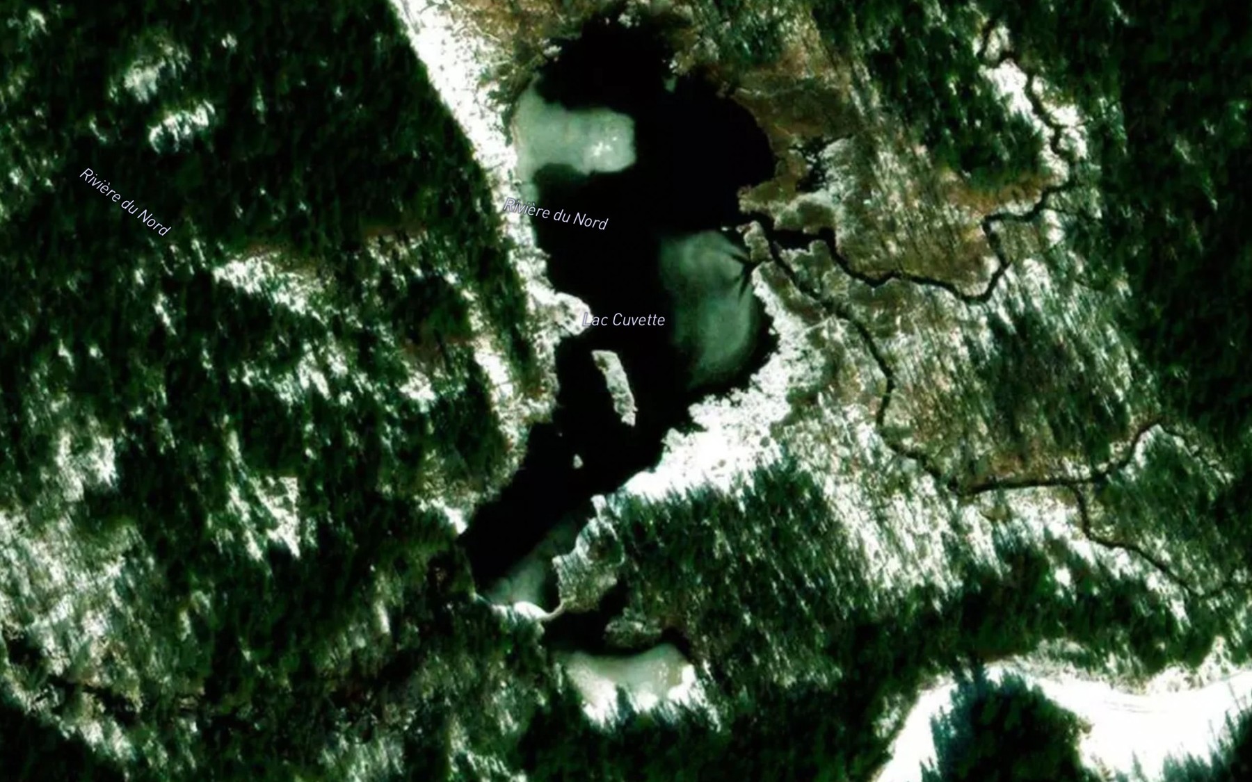 Satellite map of the Lac Cuvette