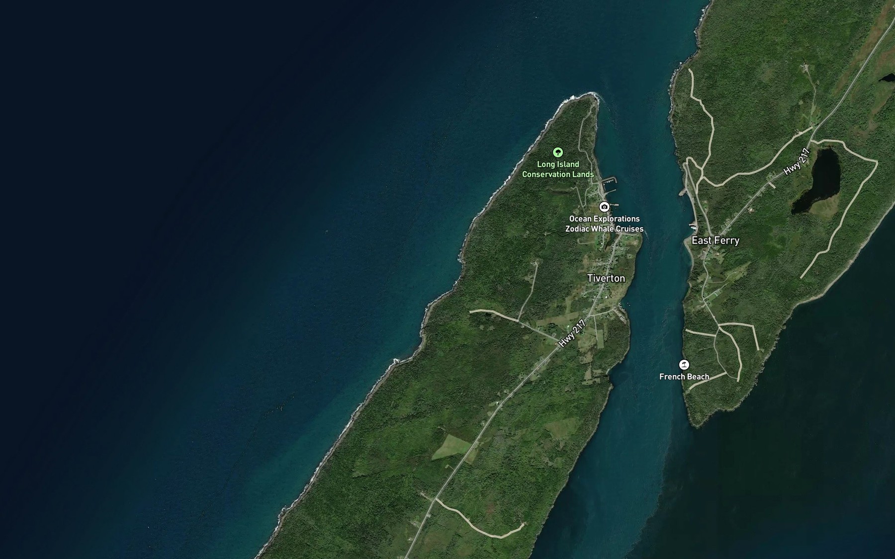 Satellite map of the Little Bear Cove