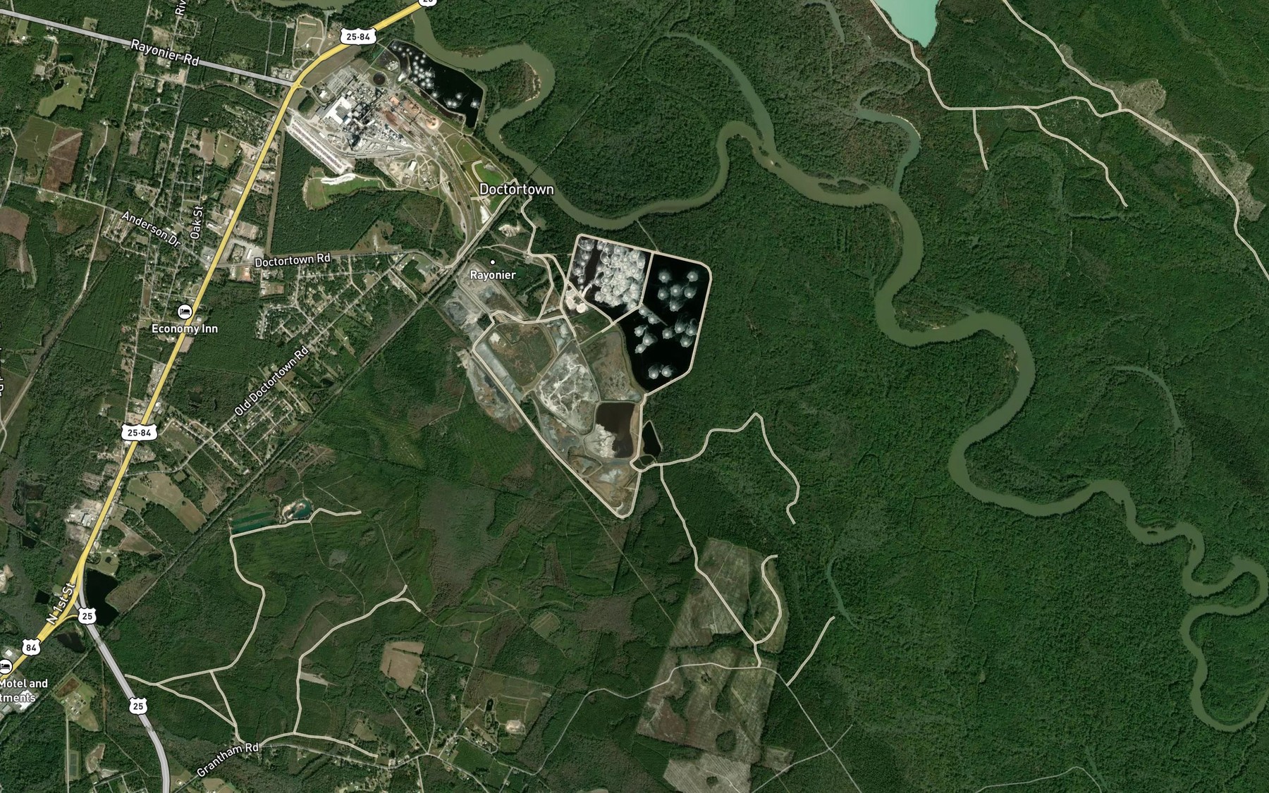 Satellite map of the Rayonier Lake South