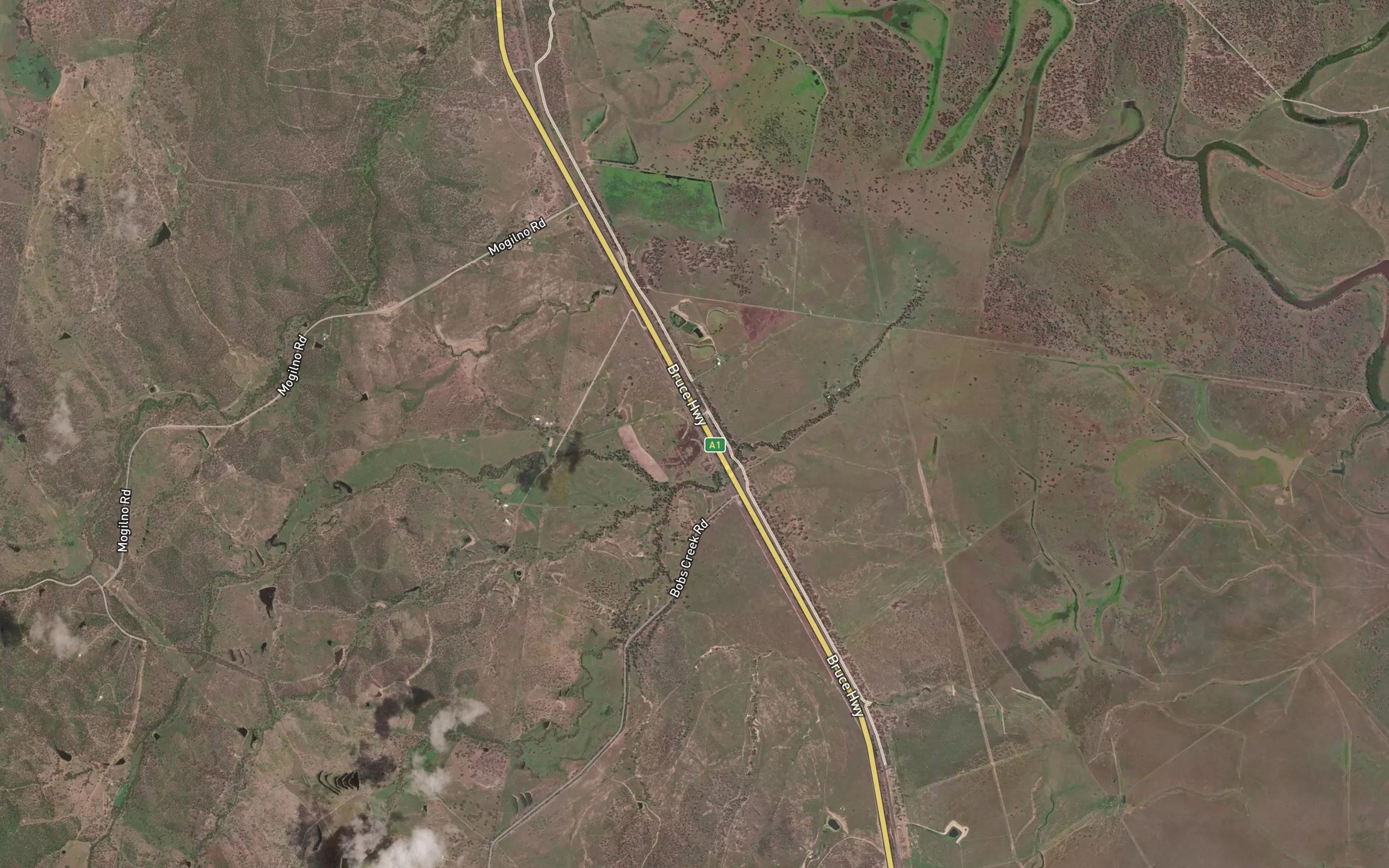 Satellite map of the Dingo Creek