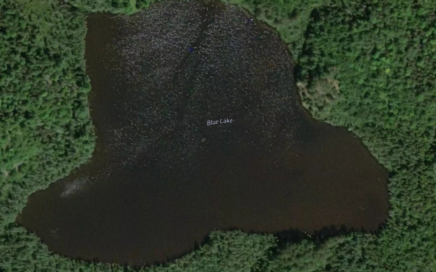 Satellite map of the Blue Lake