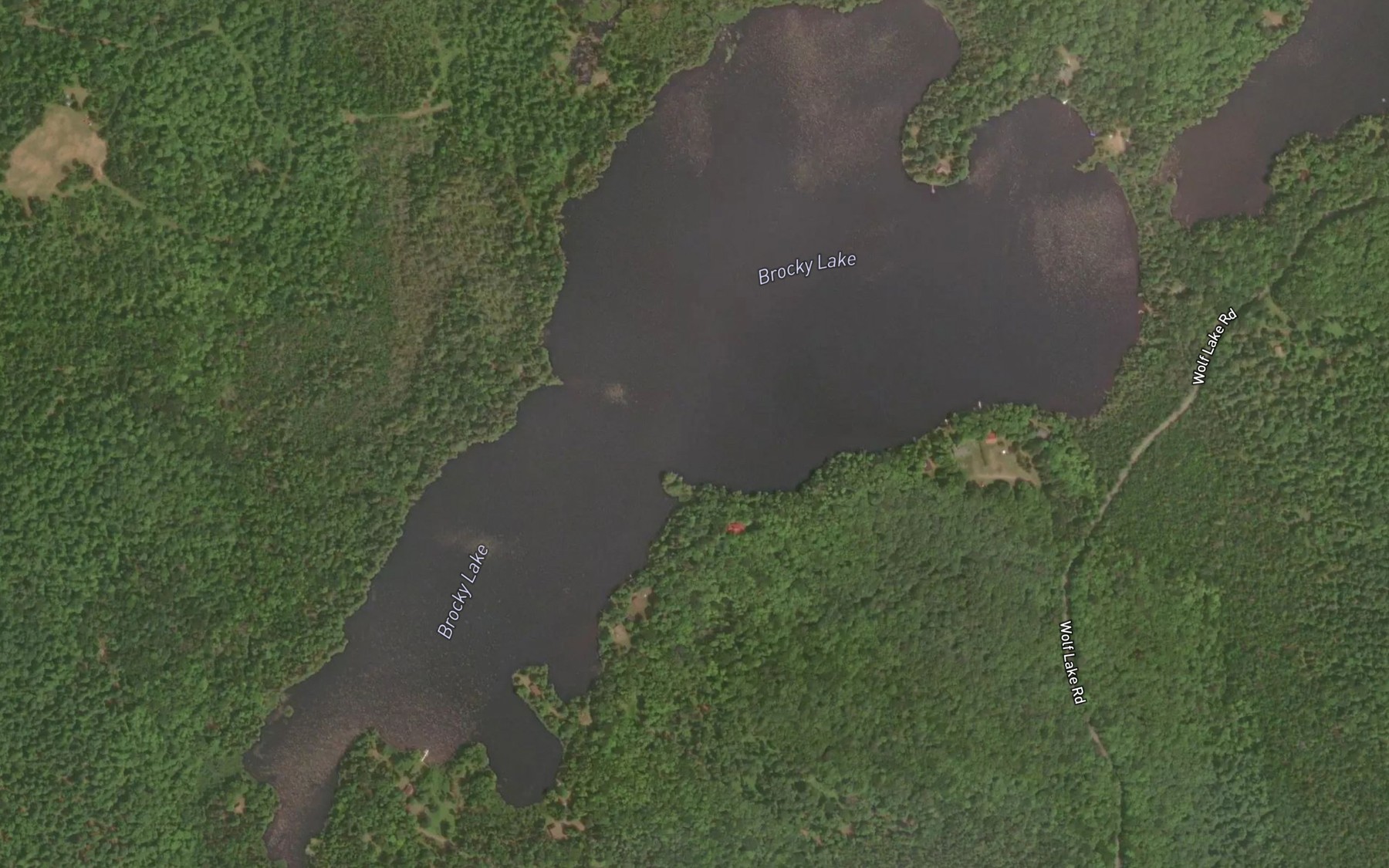 Satellite map of the Brocky Lake