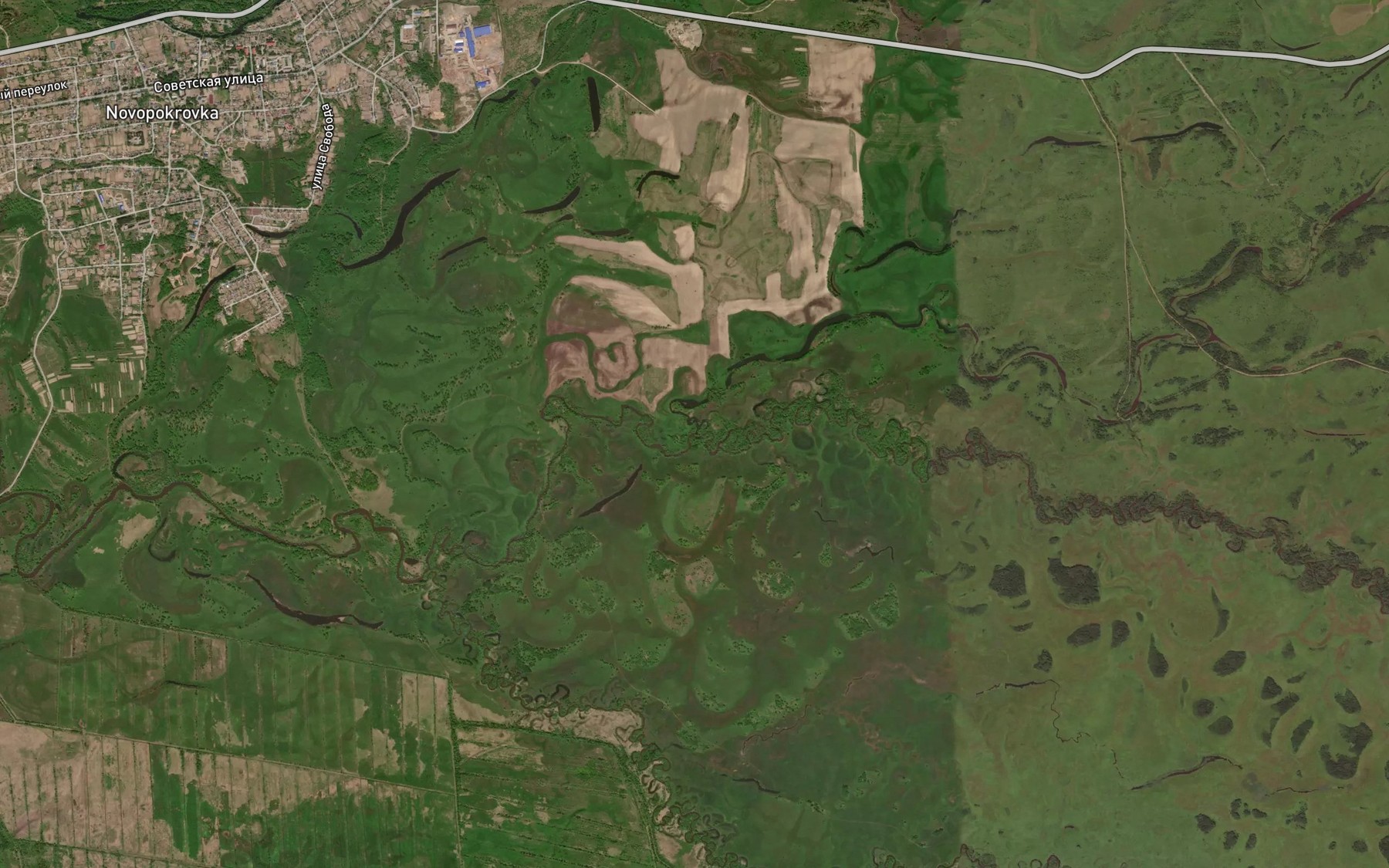 Satellite map of the Klyukvennaya