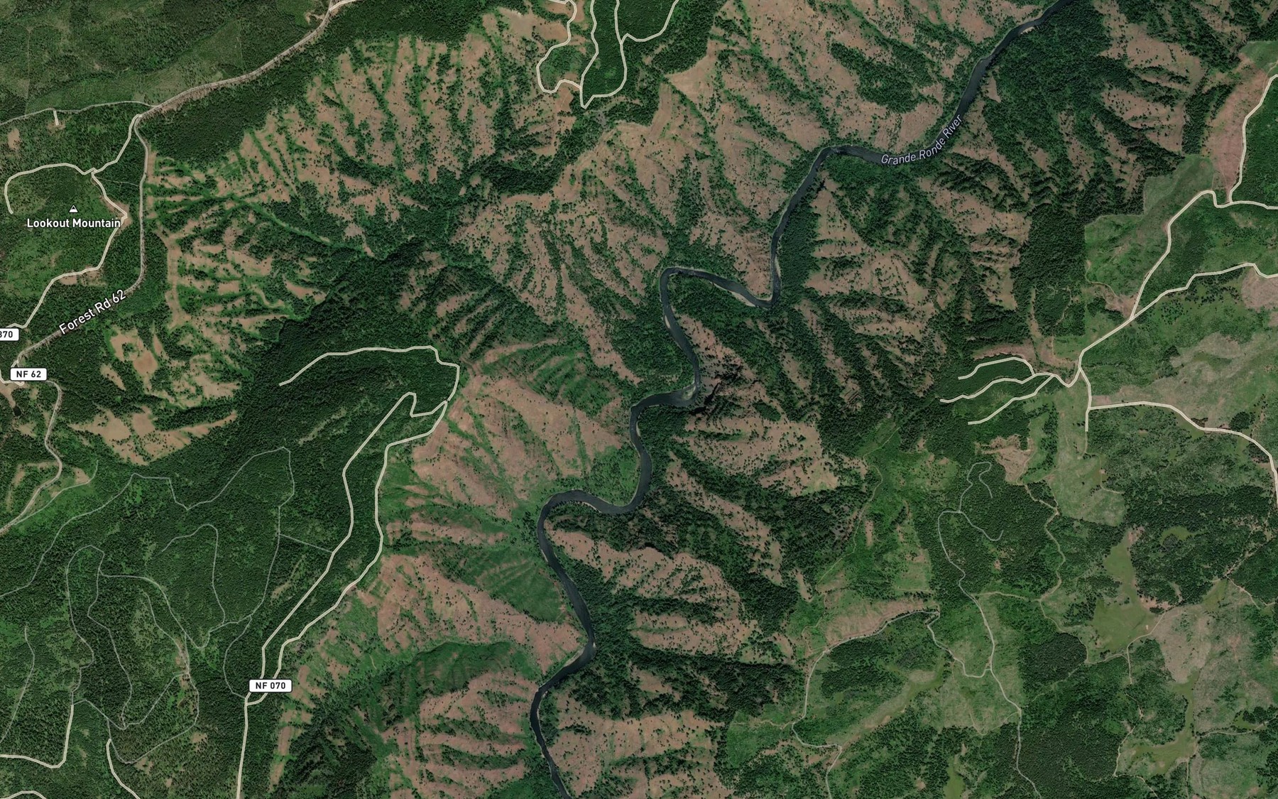 Satellite map of the Alder Creek