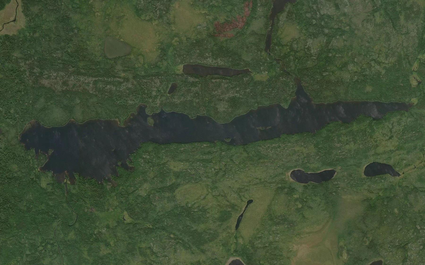 Satellite map of the Etamame Lake