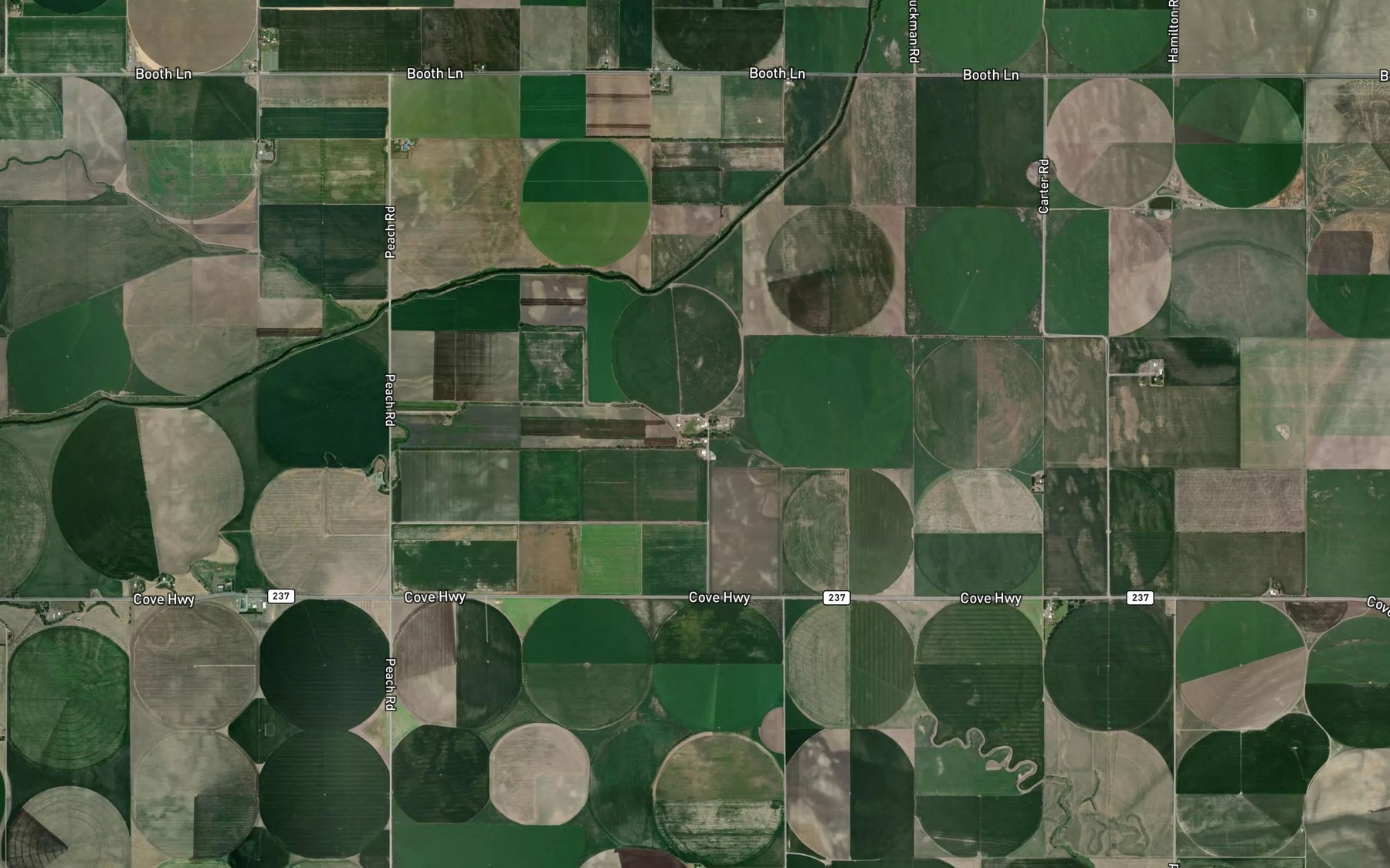 Satellite map of the Spring Slough