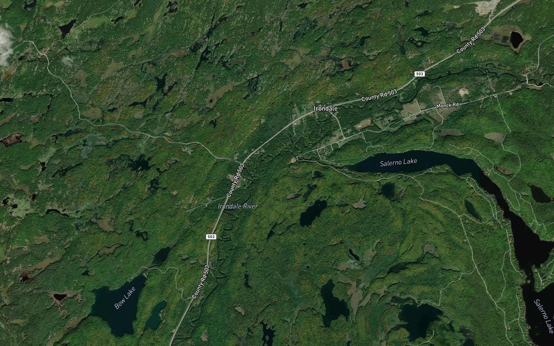 Satellite map of the Salerno Creek