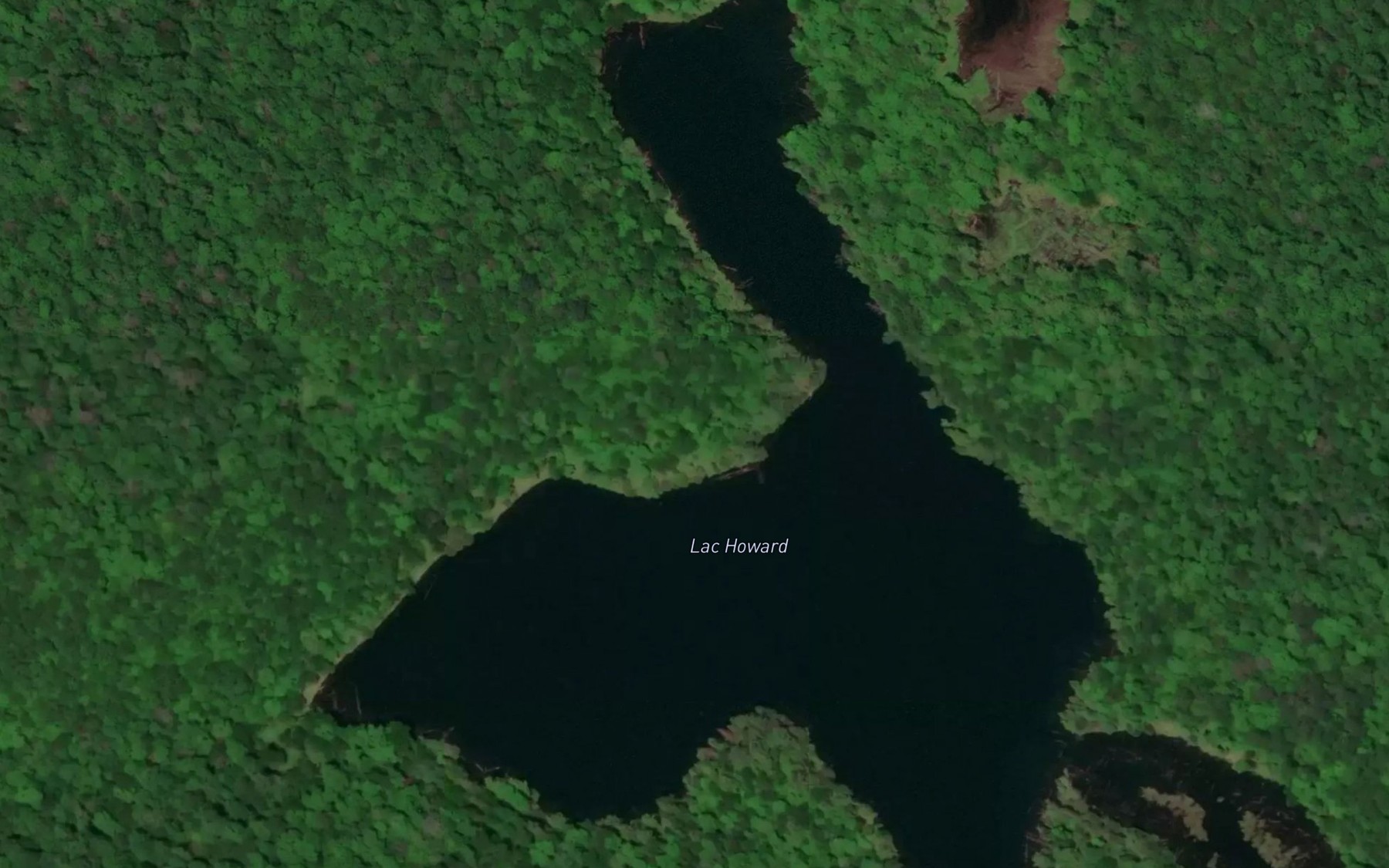 Satellite map of the Lac Howard