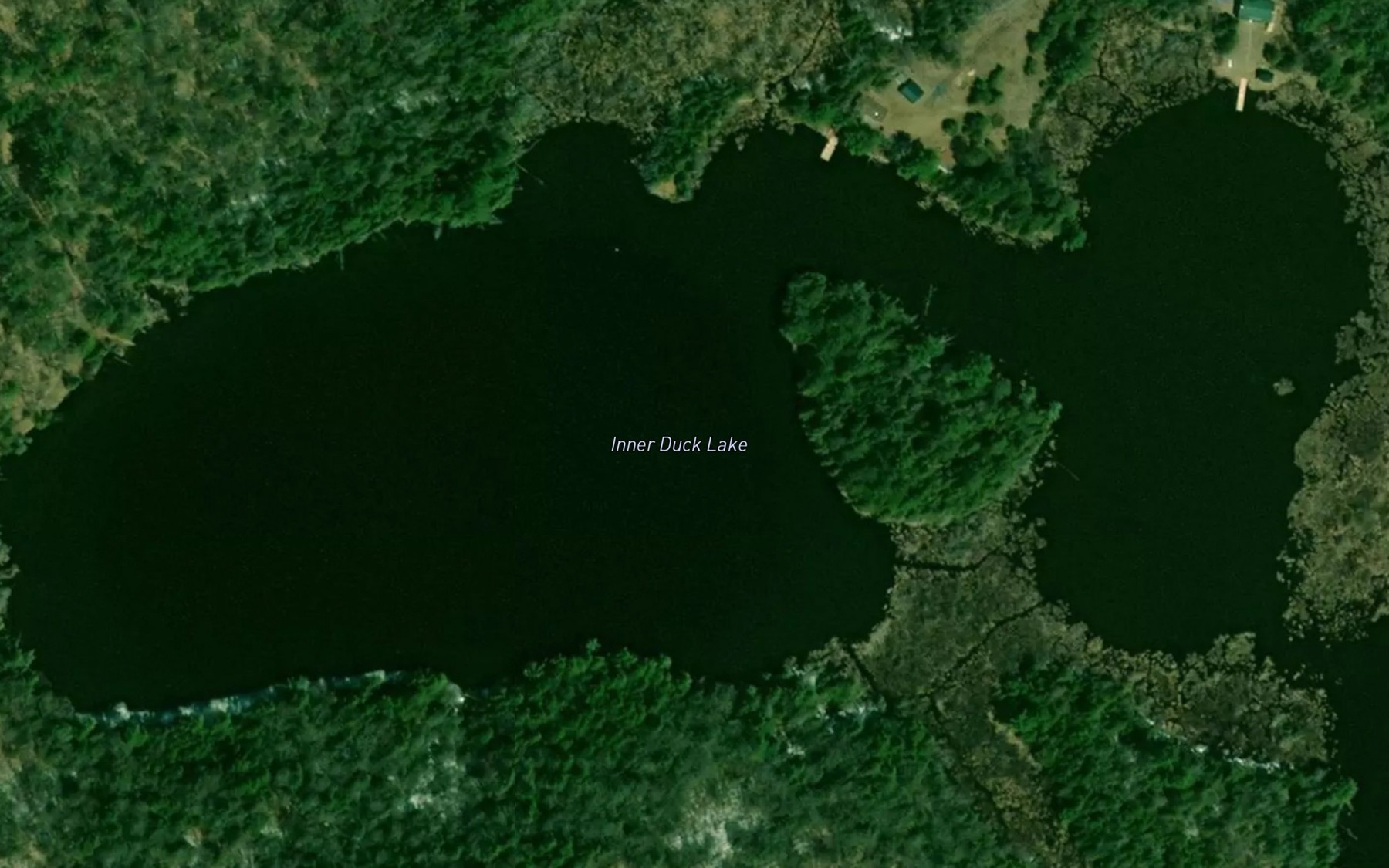 Satellite map of the Inner Duck Lake