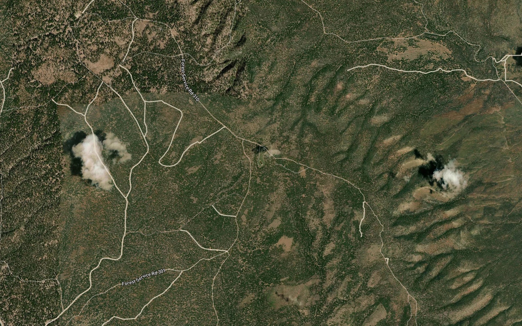 Satellite map of the Lockett Lake