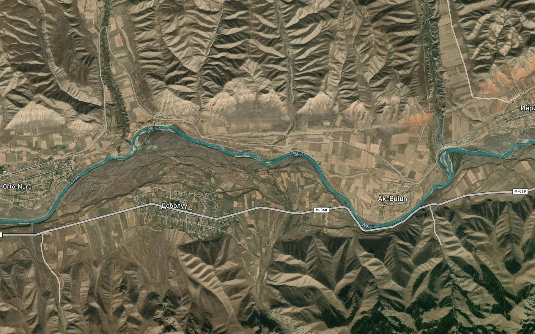 Satellite map of the Dyuboli