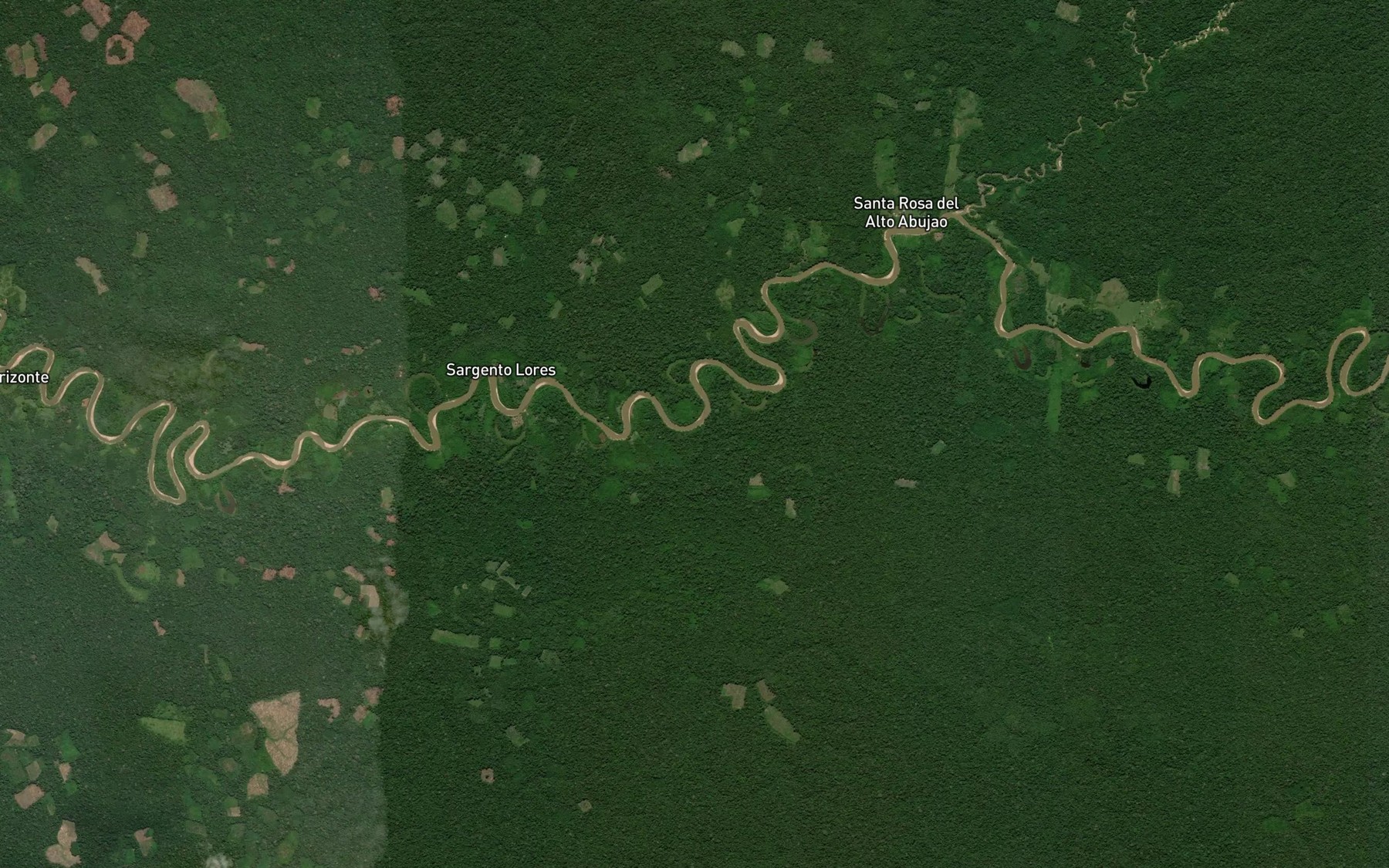 Satellite map of the Quebrada Shiringal