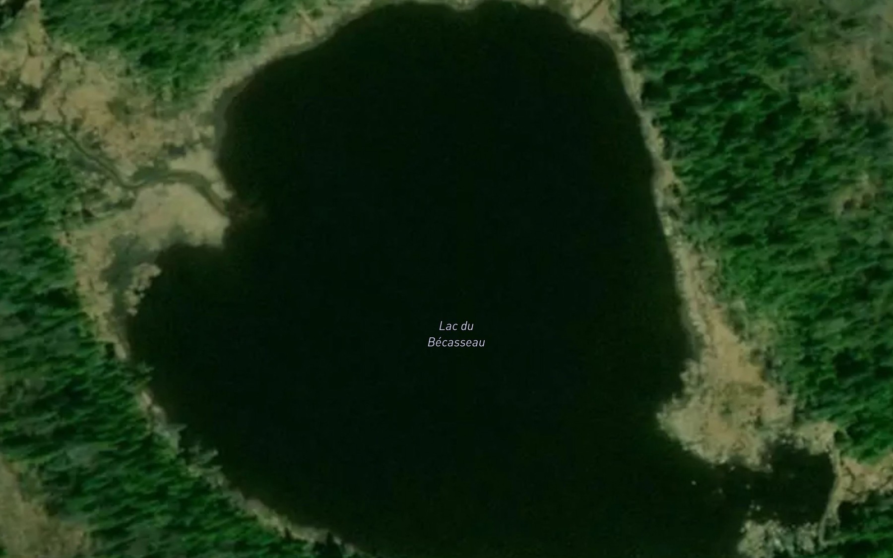 Satellite map of the Lac du Becasseau
