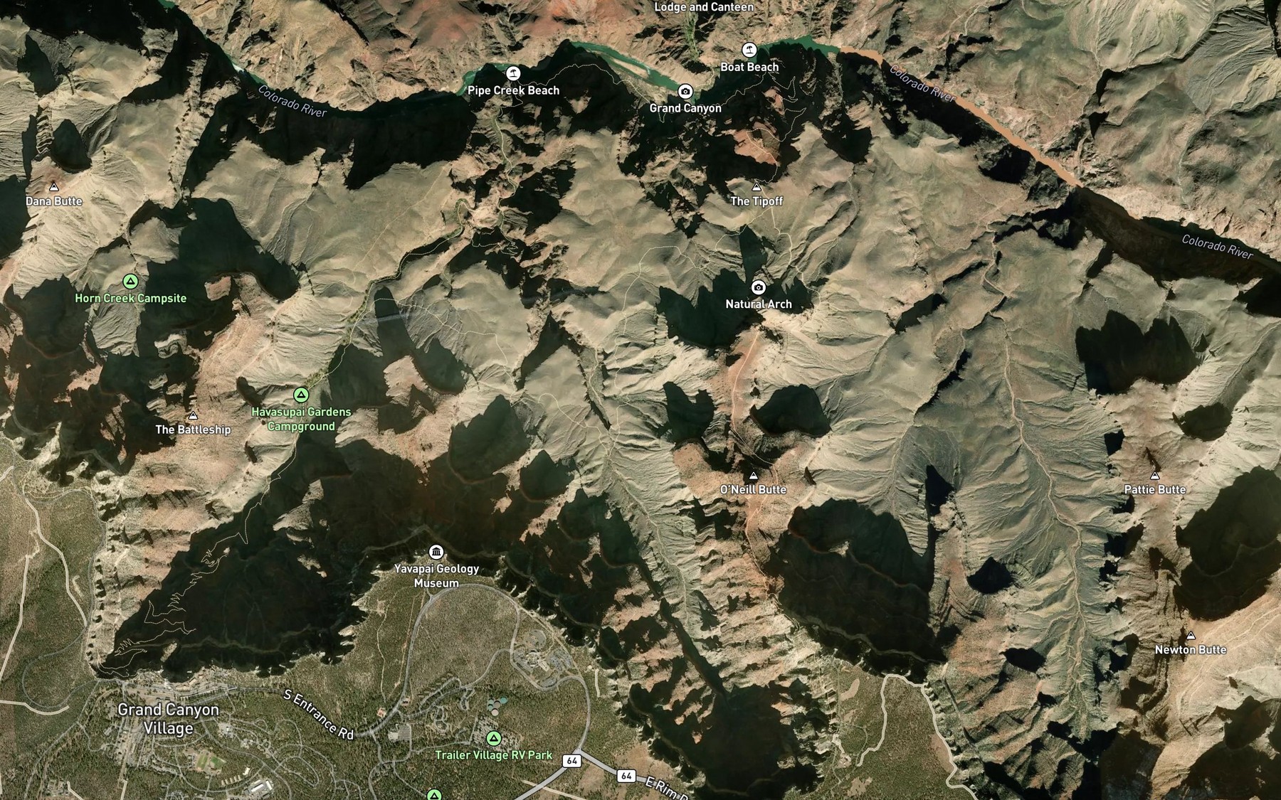 Satellite map of the Burro Spring