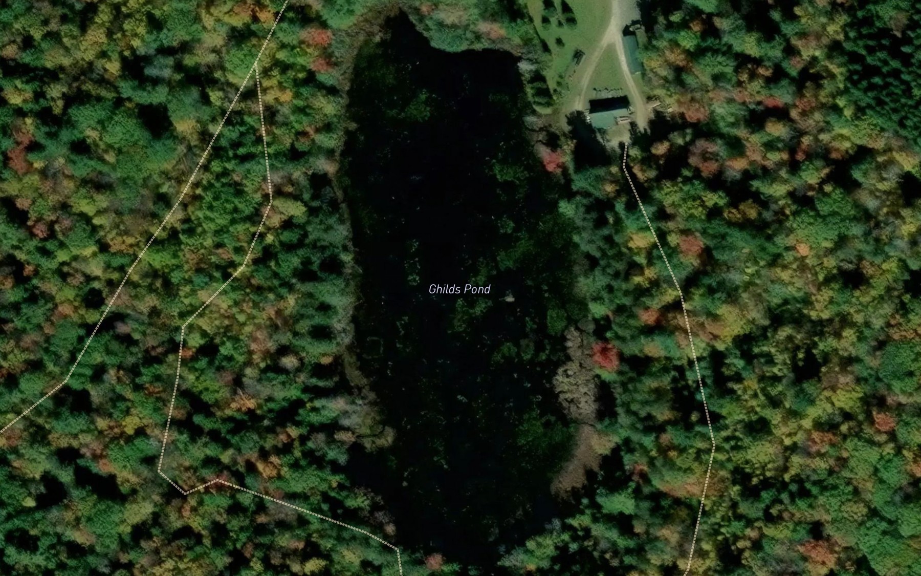 Satellite map of the Ghilds Pond