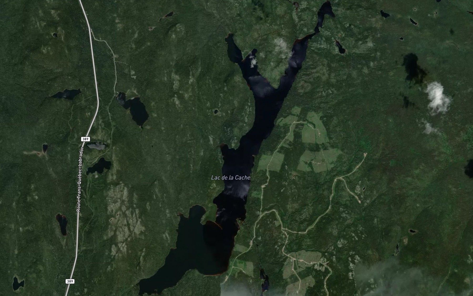 Satellite map of the Lac de la Cache