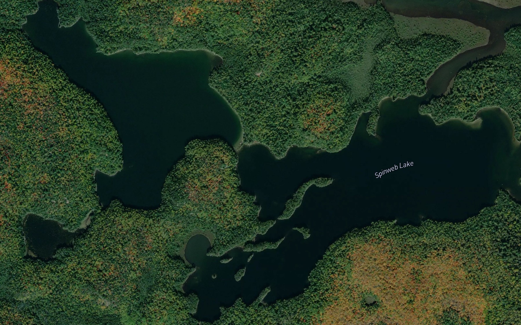 Satellite map of the Spinweb Lake