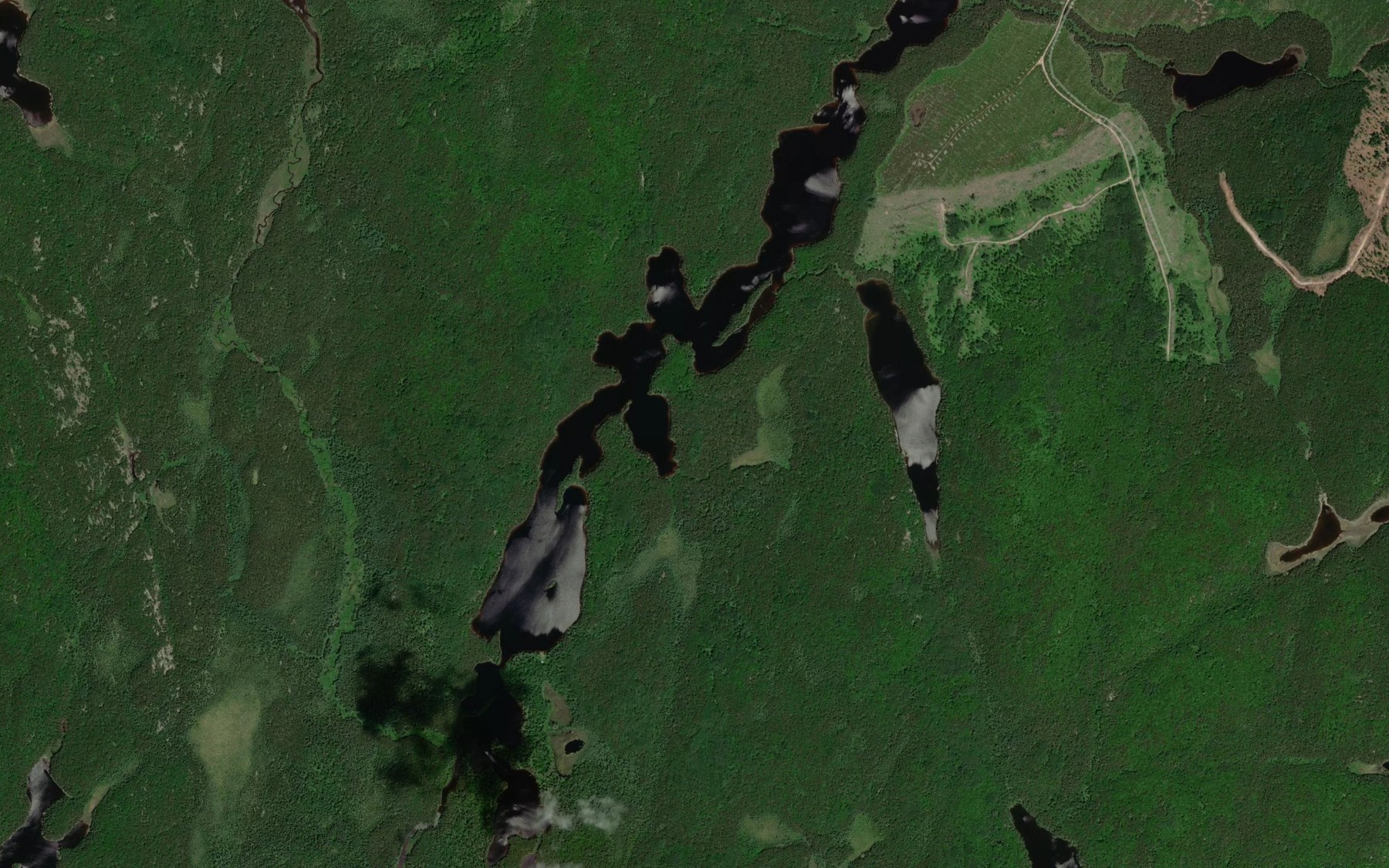 Satellite map of the Embarass Lake