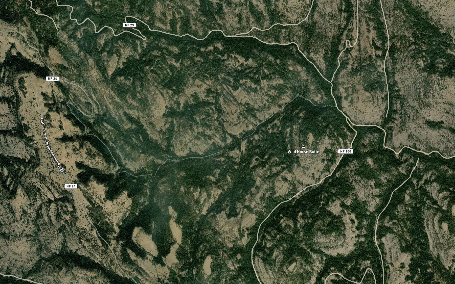 Satellite map of the Keating Creek