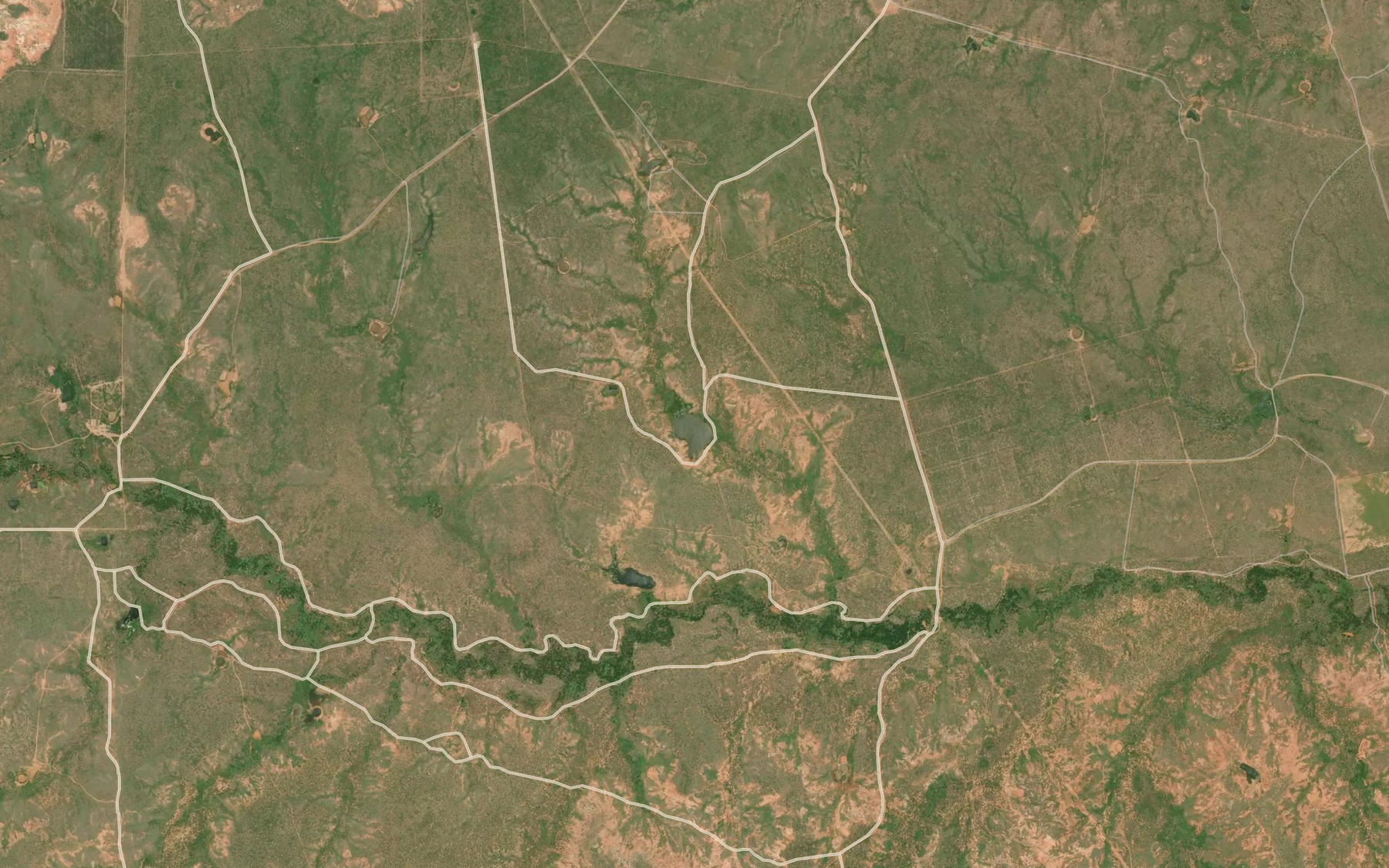 Satellite map of the Waggoner Ranch Lake Number 8