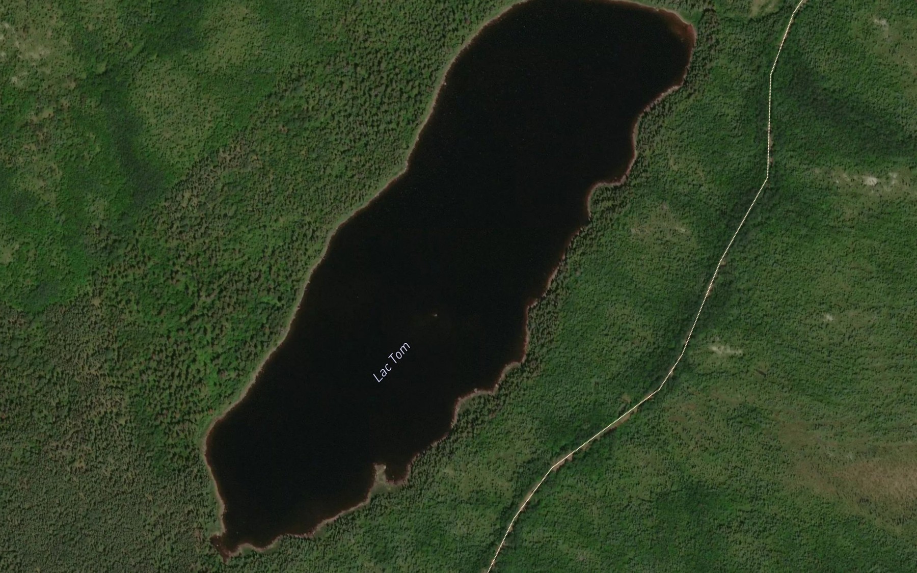 Satellite map of the Lac Tom