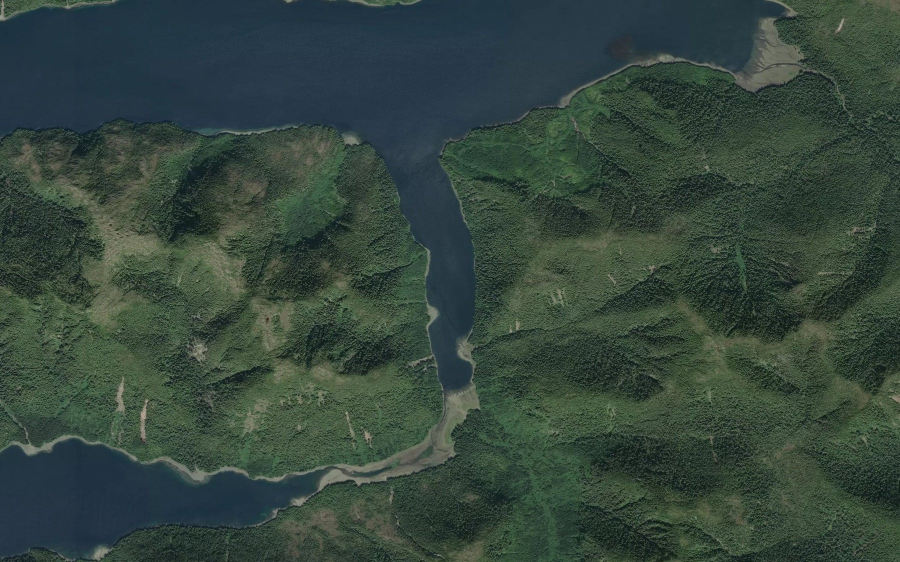 Satellite map of the Armentieres Channel