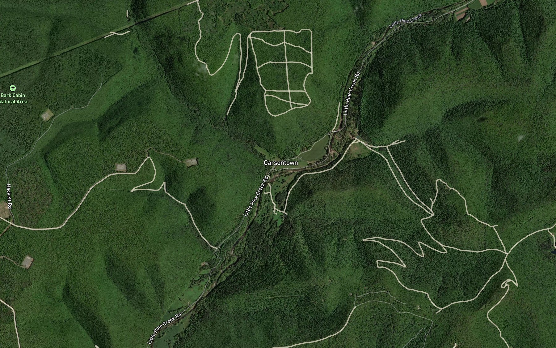 Satellite map of the Otter Run